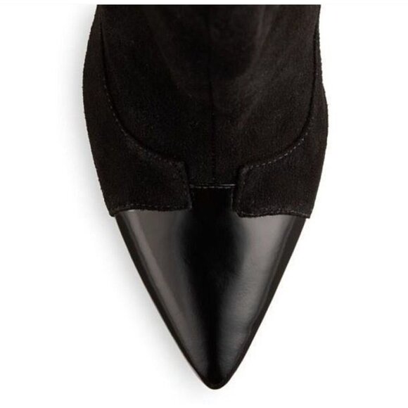 alice olivia black Suede Leather heeled Boots bootie size EU 40/US 9.5 - Picture 6 of 14